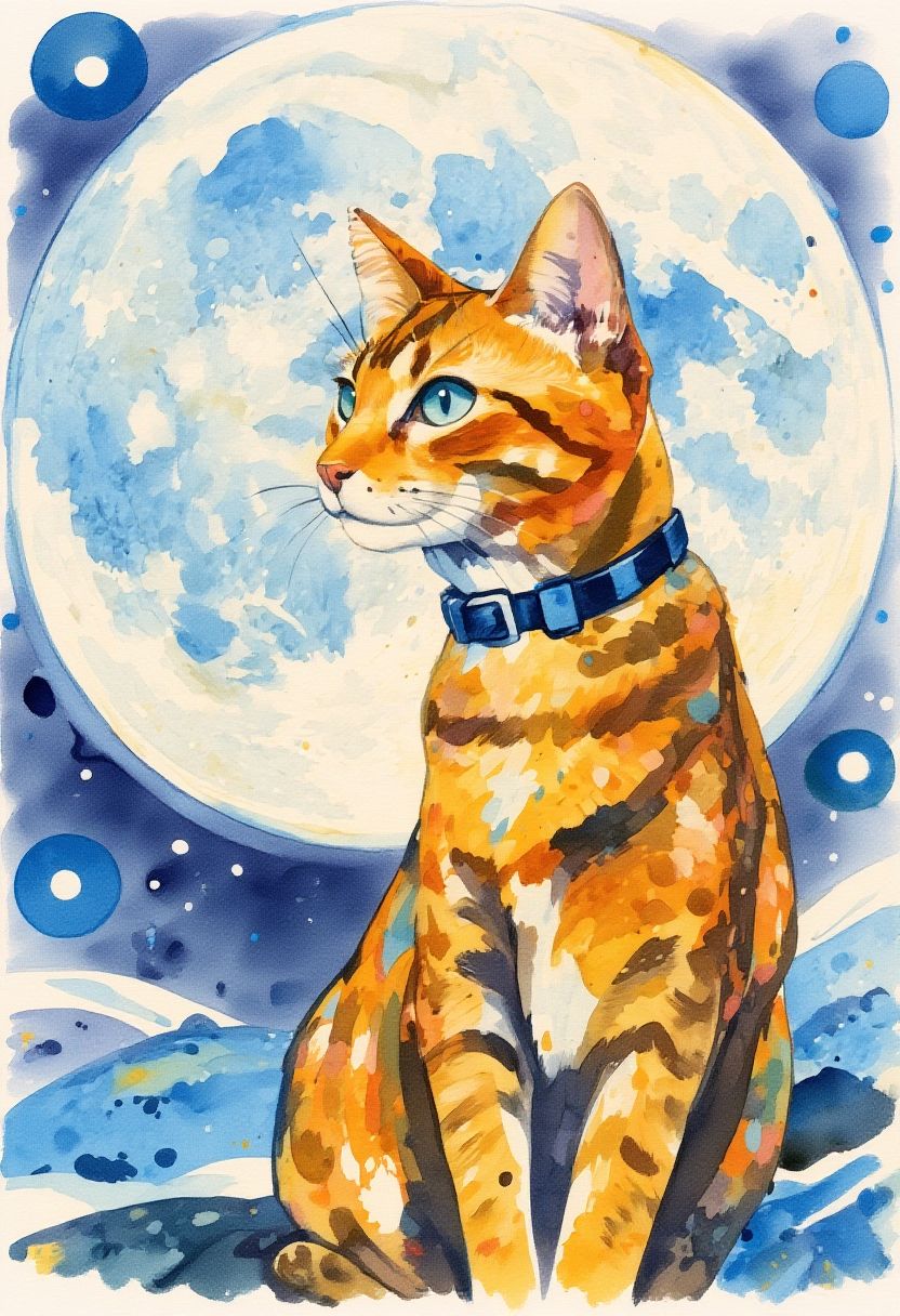 ペットのAIアート作品例 16